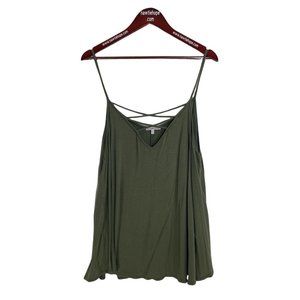 Tank Top Spaghetti Strap 3X Women's Blouse Charlette Russe Green